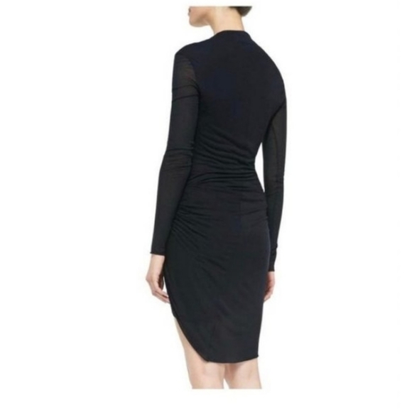 Helmet Lang black ruched dress - Picture 3 of 6